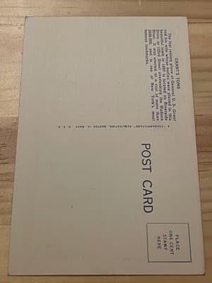 Grants Tomb Postcard New York City Vintage Linen Scenic Unposted Unwritten K4906 - Thumbnail 2