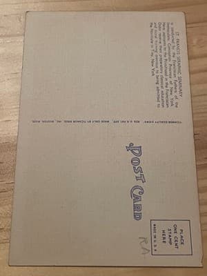 St Francis Seraphic Seminary W Andover Mass Tichnor Linen Postcard Unused - Thumbnail 2