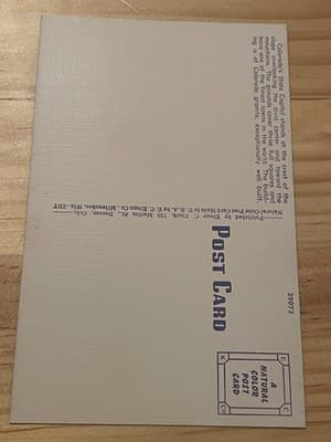 State Capitol Denver Colorado Postcard Bronco Buster Indian Warrior Unposted - Thumbnail 2