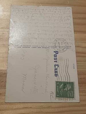 West Wing St Marys Hospital Rochester MN Postcard Vintage Linen Postmarked - Thumbnail 2