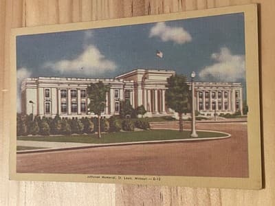 Jefferson Memorial St Louis Postcard Vintage Colorcraft Dexter Press Unposted - Image 1