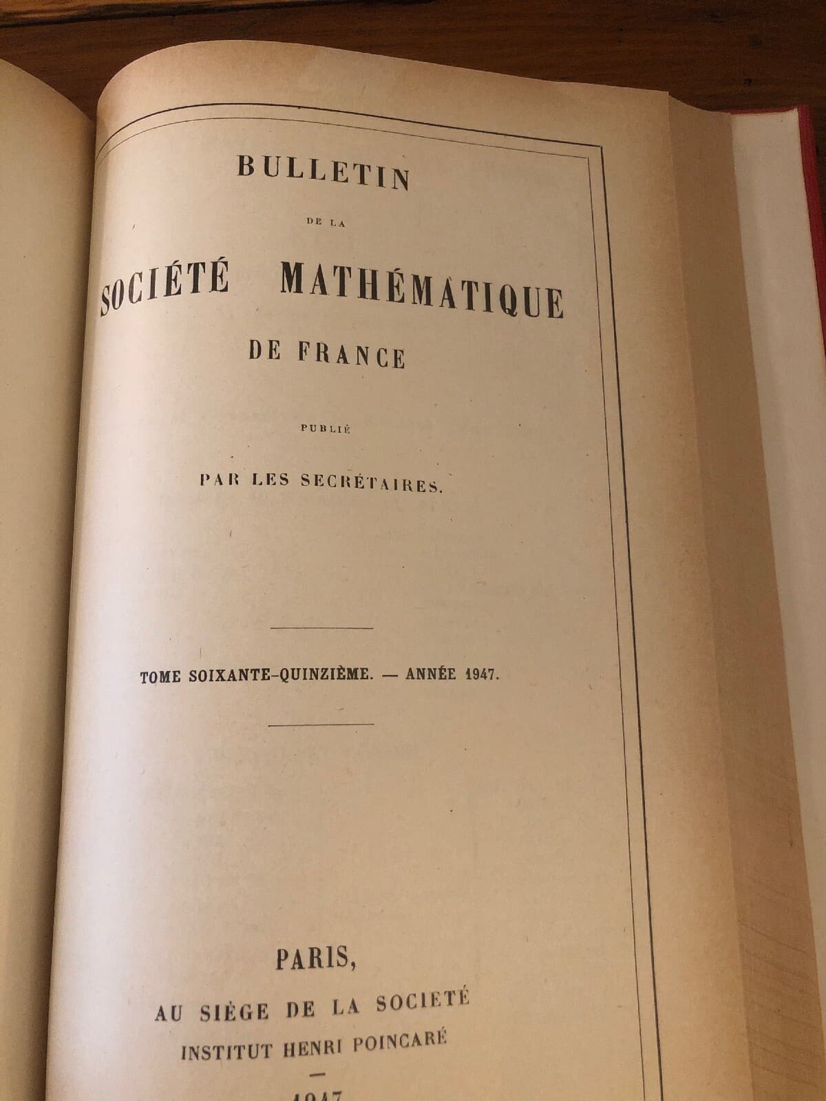 bulletin societe mathematique france 1946 & 1947 Bound Together - Thumbnail 6