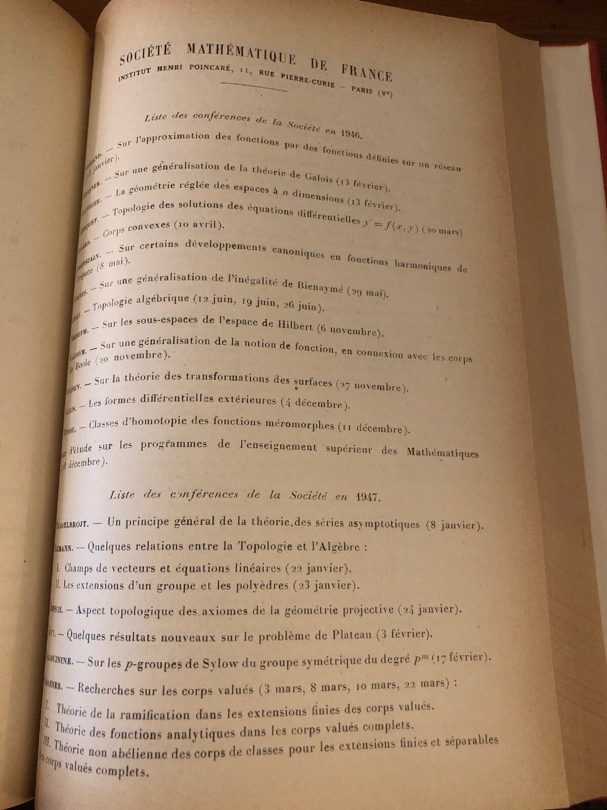 bulletin societe mathematique france 1946 & 1947 Bound Together - Thumbnail 7