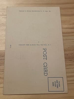 Jefferson Memorial St Louis Postcard Vintage Colorcraft Dexter Press Unposted - Thumbnail 2