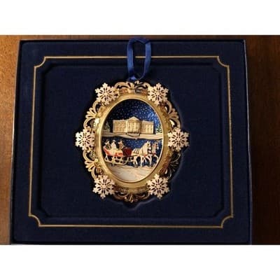 The White House Historical Association 2004 Christmas Ornament Oval Sleigh Scene - Thumbnail 3