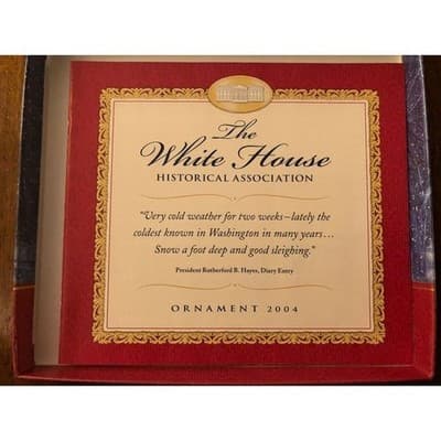The White House Historical Association 2004 Christmas Ornament Oval Sleigh Scene - Thumbnail 4