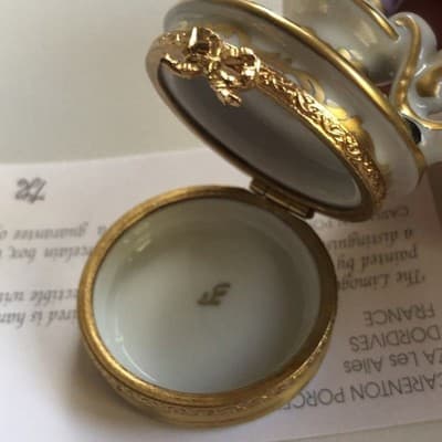 Limoges France Peint main Candle Holder Trinket Box Vintage - Thumbnail 7