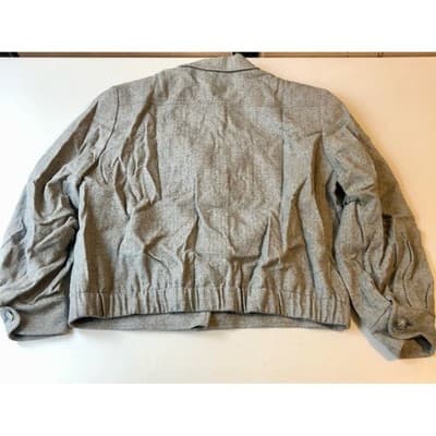 Pendleton Women Gray Herringbone Wool Blend Button Front Jacket Size Medium - Thumbnail 2