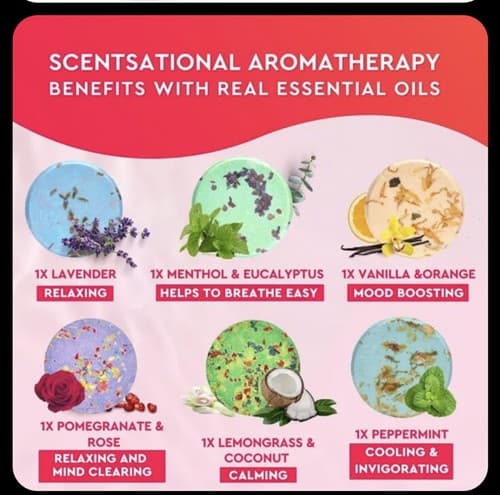 Cleverfy Shower Steamers Aromatherapy - Variety Pack of 6 Shower Bombs with Esse - Thumbnail 2