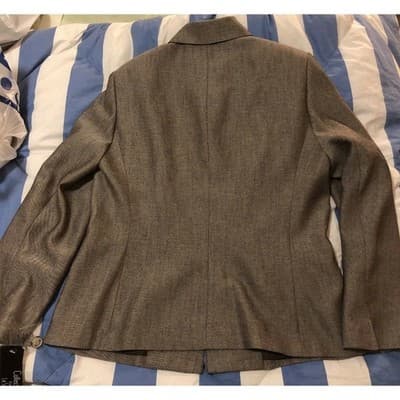 NWT Collections for Le Suit‎ Women's Brown Tweed Blazer Suit Jacket Size 12 - Thumbnail 7