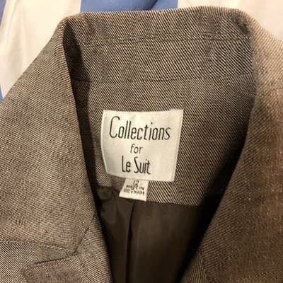NWT Collections for Le Suit‎ Women's Brown Tweed Blazer Suit Jacket Size 12 - Thumbnail 5