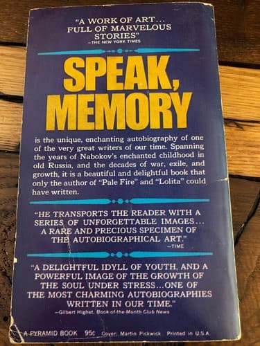 Speak memory: An autobiography revisited 1966 Pb Pyramid - Thumbnail 2