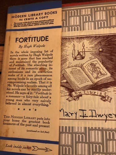 Fortitude Hugh Walpole 1930 Modern Library Edition - Thumbnail 3