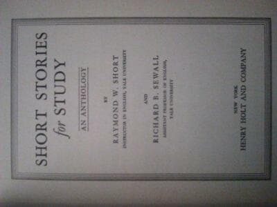 SHORT STORIES FOR STUDY an Anthology 1949 Hardcover - Image 1