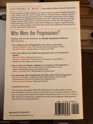 Who Were the Progressives? (Historians at Work) Glenda Elizabeth Gilmore - Thumbnail 2
