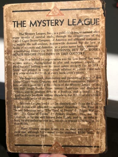 THE HOUSE OF SUDDEN SLEEP by JOHN HAWK Mystery League 1930 1st - Thumbnail 2