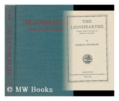 1944 1st ed. Lionhearted: Story About the Jews in Medieval England - no jacket - Image 1