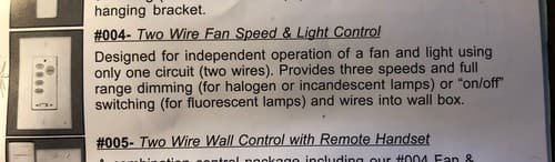 Universal Ceiling Fan Wall Control 3 Speed Wall Mounted Fan Control UC-9050T - Thumbnail 2