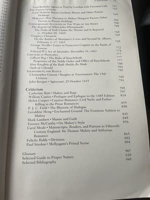 Le Morte Darthur Sir Thomas Malory Norton Critical Edition - some highlighting - Thumbnail 6