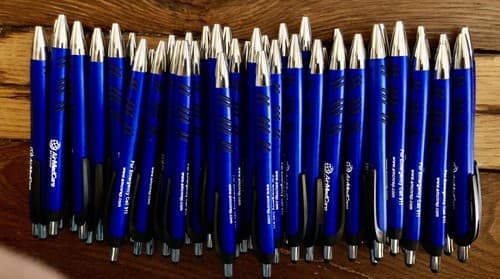 50 Brand New Unused Advertising Pens Dried Ink Sticks Removed Will Need Refills - Thumbnail 2