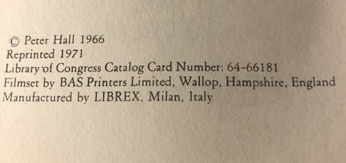 M2/ Peter Hall, The World Cities, 1971 World University Library Vg Condition - Thumbnail 4