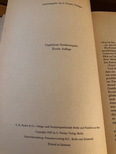 Buddenbrooks: Verfall Einer Familie Zweiter Band 1956 Hardcover - Thumbnail 4