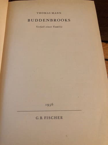Buddenbrooks: Verfall Einer Familie Zweiter Band 1956 Hardcover - Thumbnail 3