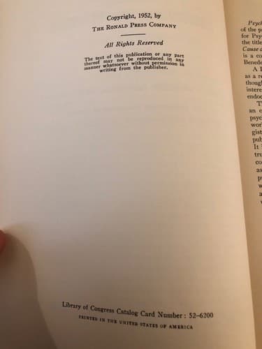 Therese Benedek PSYCHOSEXUAL FUNCTION IN WOMEN 1st ed 1952 VG condition - Thumbnail 4