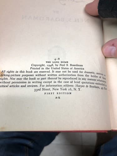 The Long Home 1948 1st Edition Hardcover - Thumbnail 3