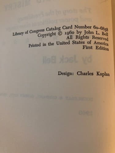 AUTOGRAPHED THE SPLENDID MISERY. A study of the American Presidency JACK BELL - Thumbnail 4