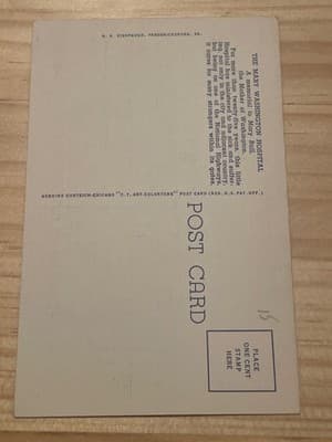 Mary Washington Hospital Postcard Fredericksburg VA Curt Teich CT Art Colortone - Thumbnail 2