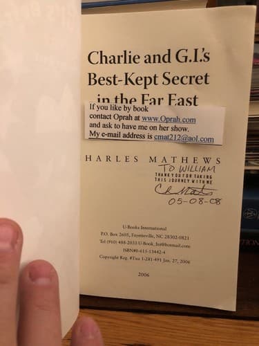 AUTOGRAPHED Charlie and G.I.'s Best-Kept Secret in the Far East 1st Edition Pb - Image 1