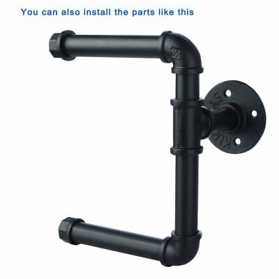 Industrial Toilet Paper Holders Industrial Iron Pipe Shelf/ Toilet Tissue Rol... - Thumbnail 3