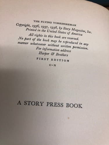 The Flying Yorkshireman 1st Edition Hardcover 1938 - Thumbnail 3