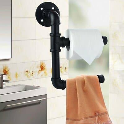 Industrial Toilet Paper Holders Industrial Iron Pipe Shelf/ Toilet Tissue Rol... - Thumbnail 7