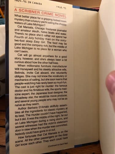 AUTOGRAPHED Hard Tack: A Cat Marsala Mystery 1st Edition Hardcover - Thumbnail 3