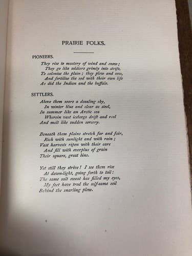 Prairie Folks 1895 Second Printing. Hardcover With Gold Gilt Decorations - Thumbnail 6