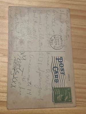 High School Poplar Bluff MO Postcard 1951 Vintage Picture Postcard Unposted - Thumbnail 2
