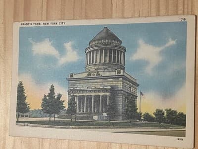Grants Tomb Postcard New York City Vintage Linen Unposted 14906 Scenic Monument - Image 1