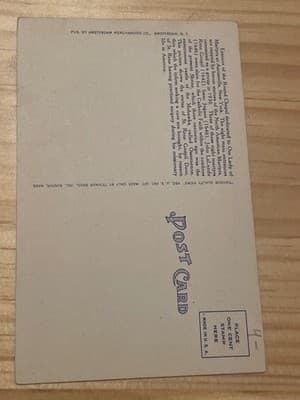Round Chapel Our Lady of Martyrs Auriesville NY Linen Postcard Unposted 65731 - Thumbnail 2