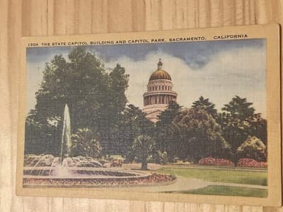 Longshaw Card Co Postcard State Capitol Building Sacramento California 1306 - Image 1