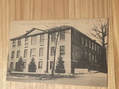 Science Hall Brandeis University Postcard Waltham MA Photolux Unposted Vintage - Image 1