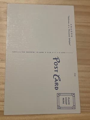Aragon Ballroom Chicago Postcard Unposted Linen Texture Vintage 920 Rare Unused - Thumbnail 2