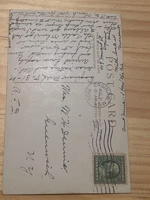 Saginaw Mich City Hall Postcard 1909 Divided Back Postmarked Aug 31 1909 Vintage - Thumbnail 2