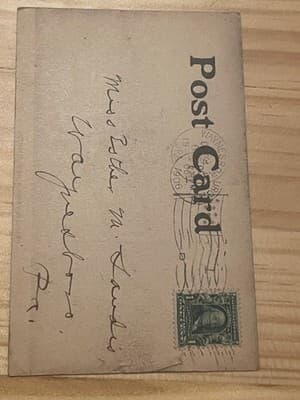 Pennsylvanias New Capitol Vintage Postcard Posted Handwritten Address Black - Thumbnail 2