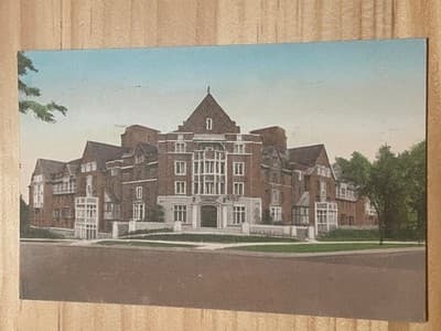Stockwell Hall University of Michigan Ann Arbor Handcolored Vintage Postcard - Image 1