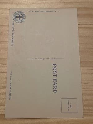 Berger Bros Fort Adams Newport RI Postcard Aerial View Linen Unused Unposted - Thumbnail 2