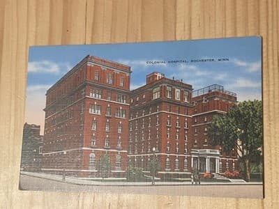Colonial Hospital Rochester MN Postcard Unposted Linen Era Natural Color 22633 - Image 1