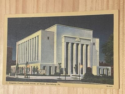 Dauphin County Court House Harrisburg PA Postcard Curteich Art-Colortone Unused - Image 1