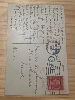 Battle Creek Sanitarium College Building Postcard Michigan Vintage Postmarked - Thumbnail 2